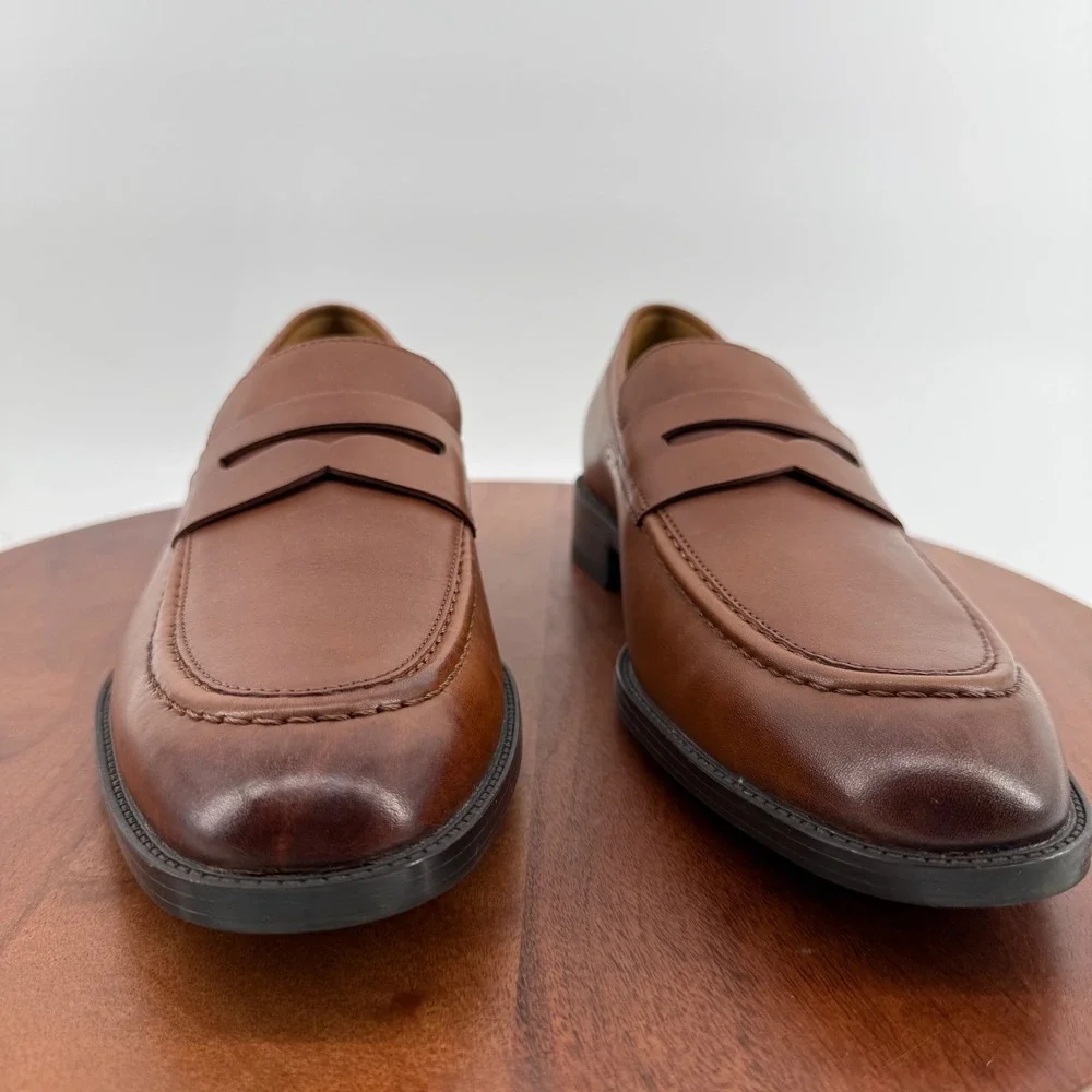 Cole Haan Hawthorne Penny Loafer British Tan Leather Dress Shoes Men's Size 9.5M